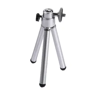 Masaja-Accesorios de cámara digital, mini trípode de escritorio telescópico plateado de aleación de aluminio de dos secciones - Product Image 1