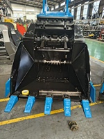 Bucket Penghancur Batu MONDE Heavy Duty Excavator, Bucket Jaw Crusher, Bucket Penghancur Beton untuk Pekerjaan Pemecah Batu