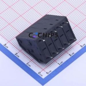KFM736H-5.0-2*5P Spring Terminal Block Through hole Component (THT),P=5mm Connector 2x5P 5mm Black 10P - Product Image 2