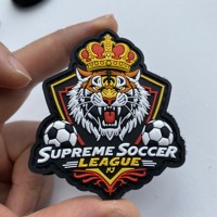 Patch en PVC souple personnalisé avec logo, patch 3D thermocollant, appliques autocollantes personnalisées, badge en caoutchouc, patchs à coudre