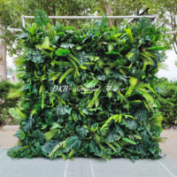 Toile de fond de mariage de haute qualité fleur verte panneau mural décoration d'événement de mariage à vendre