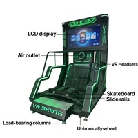 Équipement de jeu de parc d'attractions de réalité virtuelle d'intérieur 9D Vr Machine de jeu de simulateur de ski Vr pour le ski et le surf