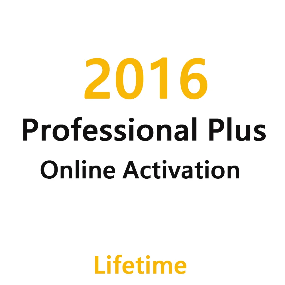 2016 genuina professionale Plus chiave 100% l'attivazione Online 2016 licenza di vendita al dettaglio Pro Plus a vita con la pagina di Chat Ali