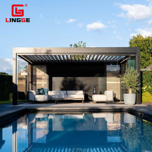 Pergola en aluminium robuste avec lame Gazebos Patio Carport, <span class=keywords><strong>abri</strong></span> <span class=keywords><strong>de</strong></span> <span class=keywords><strong>jardin</strong></span>, structure d'auvent commerciale - Product Image 4
