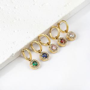 Pendientes de Aro al por Mayor de Alta Calidad, Pendientes de Acero Inoxidable con Baño de Oro de 18K para Mujer, Resistentes al Deslustre - Product Image 4