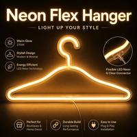 Colgador de Ropa LED Decorativo de Tela con Luces de Neón