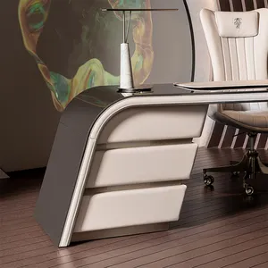 Minimalist Light Luxury Desk Fashion Postmodern Study Computer Desk Italian Office Writing Desk