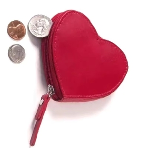 Custom PU Leather Factory Direct <b>Cute</b> Handbag Ladies Red Wallet Heart Shaped Coin <b>Purse</b> Kawaii Wrist Bag Lipstick Clutch - Product Image 3