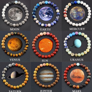 Venta caliente ocho <span class=keywords><strong>planeta</strong></span> pulsera con cuentas piedra Natural guardianes <span class=keywords><strong>del</strong></span> sistema Solar curación Chakra pulsera hombres joyería - Product Image 1