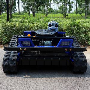 Cao hiệu quả không dây điều khiển từ xa thông minh Máy cắt cỏ <span class=keywords><strong>Robot</strong></span> 24V cấp công nghiệp Sâu Bướm theo dõi 4-đột quỵ - Product Image 3