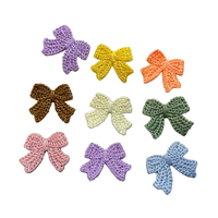 Autocollants en tissu brodés DIY en toile tissée avec motifs de fleurs et de nœuds pour accessoires vestimentaires, bandeaux, épingles à cheveux, vêtements tricotés et cadeaux