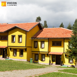 Casa Prefabricada de Panel Sándwich de Fibra de Hormigón, Ligera, Resistente al Viento, Fácil de Instalar, Estilo Villa, para <span class=keywords><strong>Playa</strong></span> o Bosque - Product Image 1