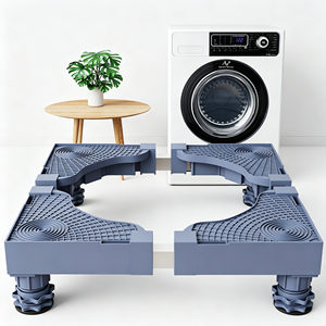 Base Plegable para Lavadora, Diseño Compacto que Ahorra Espacio, Fácil de Guardar, Uso Portátil, Soporte Plegable para Lavadora con Ruedas, Kit Profesional - Product Image 1
