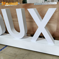 Enseigne de bureau LED personnalisée Enseigne de table sur pied Enseigne de comptoir publicitaire avec logo Enseigne en acrylique avec lettres