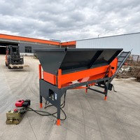 Vaglio Vibrante a Benzina/Alimentato da Trattore ad Alta Capacità per Legna da Ardere, Vaglio per Trucioli di Legno da 2560mm, Nastro Trasportatore di Scarti di Legno