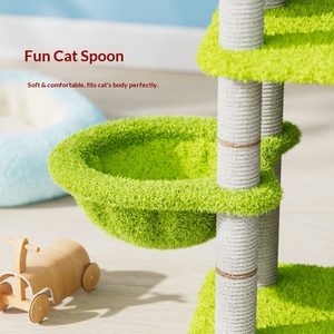 Colorful Mushroom Sisal Cat Climbing <b>Frame</b> Tower Cat Tree House Wooden Cat Tree - Product Image 5