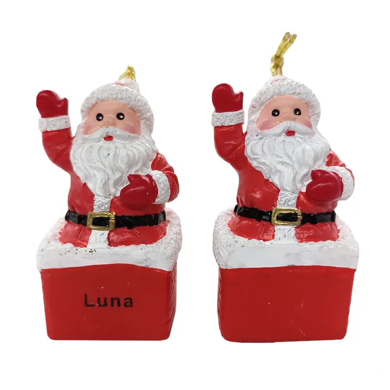 Can be customized resin christmas ornaments santa claus christmas decoration supplies christmas figurines ornaments