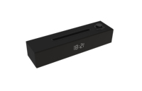 Barre de son stéréo à écran Led Haut-parleur de téléphone portable avec support de téléphone Haut-parleur de bureau USB Plug and Play