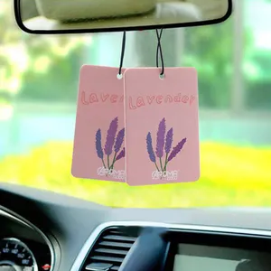 Logotipo personalizado todos os perfumes refrescante papel do carro fragrância do ar purificador