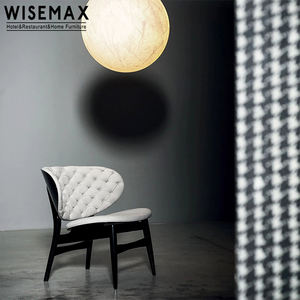 WISEMAX FURNITURE Silla moderna de salón para ocio, cómodas patas de madera y PU, silla <span class=keywords><strong>Dalma</strong></span> relajante, sillas de cuero para hotel - Product Image 5