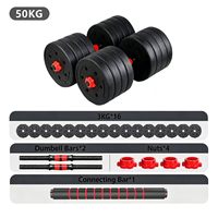 Ensemble d'haltères réglables pour dortoir, appartement, salle de sport à domicile, entraînement, plaques recouvertes pour hommes, musculation et bodybuilding