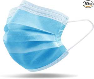 قناع واقي للاستعمال مرة واحدة مع ثلاث طبقات من القماش غير المنسوج المقاوم للأتربة والتهوية للبالغين - Product Image 2