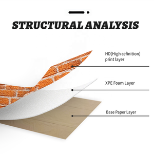 Pegatinas de Pared 3D de Espuma, Tapiz Autoadhesivo, <span class=keywords><strong>Papel</strong></span> de Pared Lavable con Efecto 3D - Product Image 4
