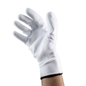 Beyaz PU eldiven XL boyutu yağ geçirmez kaymaz inşaat iş eldivenleri naylon kaplı koruyucu eldiven inşaat gıda endüstrileri - Product Image 5
