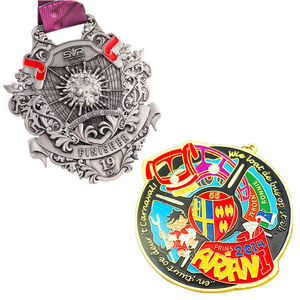 2025 Design Unique <span class=keywords><strong>logo</strong></span> personnalisé 3d Médaille de vélo d'équilibre plaqué Antique Médaille de course de cyclisme de vélo - Product Image 4