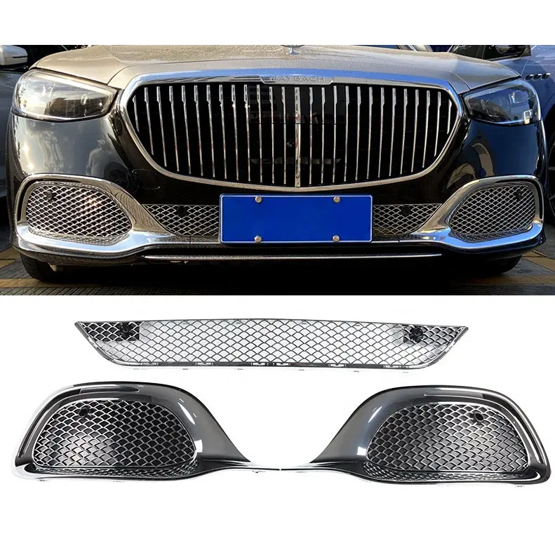 Front Bumper For 2021-2023 Mercedes-benz S-class Maybach S480 S580 S680 Maybach Grille