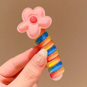 Spiral Hair Ties for Kids, Colorful Telephone Wire Hair Bands Elastic <strong>Braided</strong> Telephone Cord Hair <strong>Accessories</strong> for Little Girls - Product Image 5