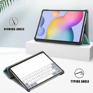 Étui pour tablette en cuir ultra fin à trois volets pour Samsung <span class=keywords><strong>Galaxy</strong></span> <span class=keywords><strong>Tab</strong></span> <span class=keywords><strong>S7</strong></span> <span class=keywords><strong>Plus</strong></span> 12,4 pouces SM-T970/975 - Product Image 5