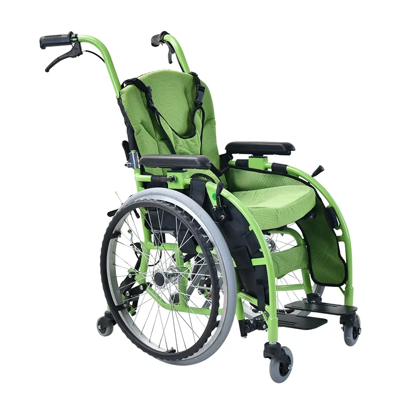 어린이 뇌성 마비 휠 의자 접이식 어린이 휠체어 장애인 용 소아 휠체어