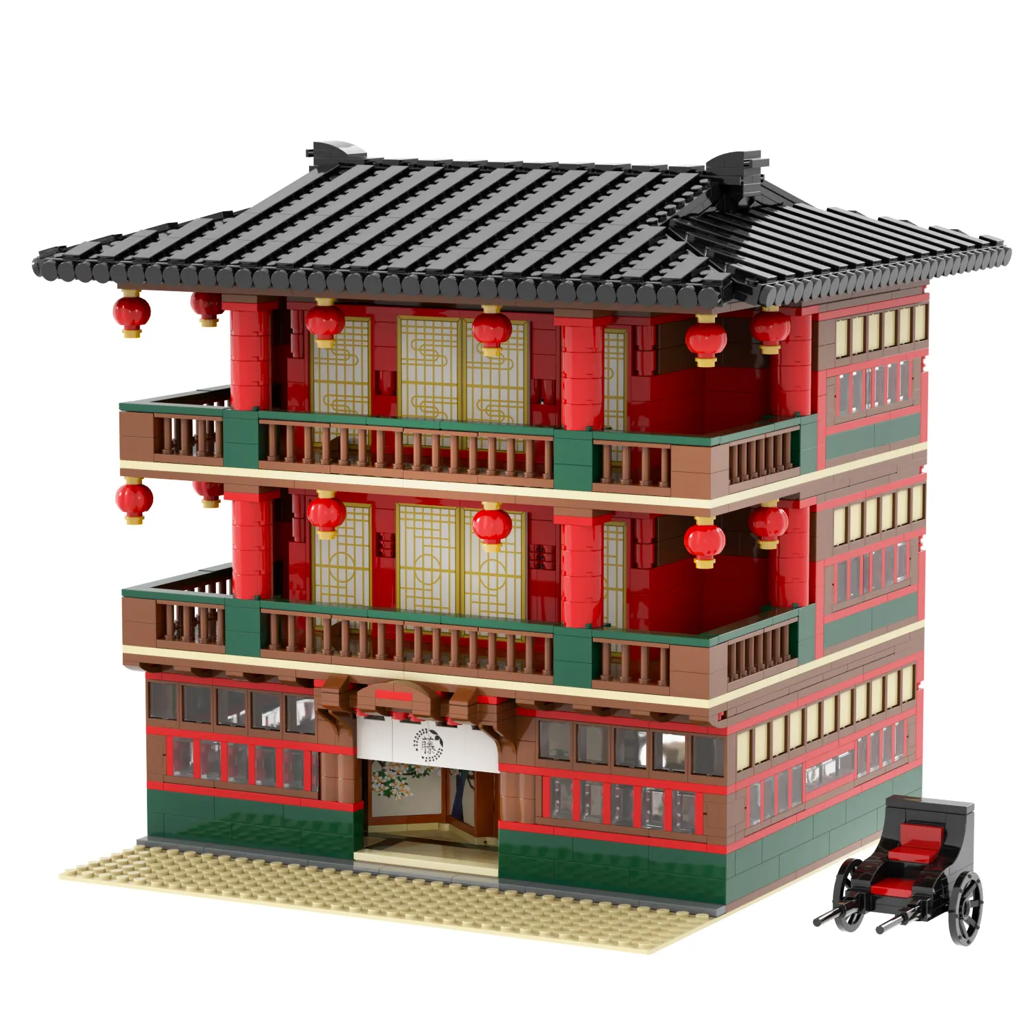 MOC1039 Flower Street 2720Pcs Model Bricks City Compatible with Figures Action Building Blocks Toys For Children Birthday Gifts