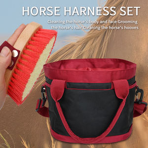 Équipement d'équitation coloré tête de <span class=keywords><strong>brosse</strong></span> de dépoussiérage outil de nettoyage de poussière Kit de toilettage de cheval nettoyage accessoires de fournitures équestres - Product Image 3