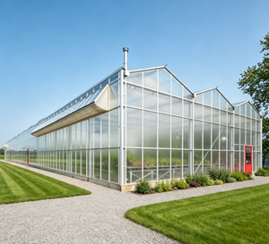 Commercial Impact Resistant Polycarbonate <b>Sheet</b> Greenhouse Heavy Duty Galvanized Steel Frame Agriculture Facility UnitCommercial - Product Image 1