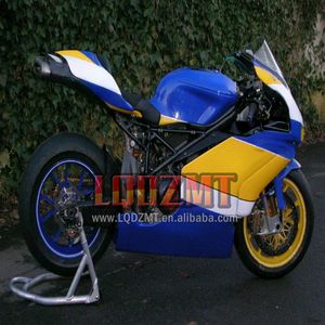 Corps de moulage par injection pour <span class=keywords><strong>DUCATI</strong></span> 749S 999 S 749 999 S R 03 04 21LQ.100 749R 999R 999 749 749-999 2003 2004 Kit de carénage bleu jaune - Product Image 1