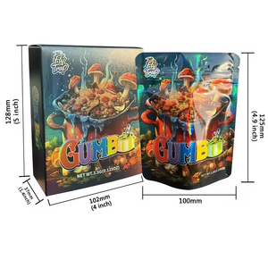 Paquets refermables personnalisés de 3.5g 8e Plug Cookie Candy Cali sacs exotiques <span class=keywords><strong>en</strong></span> mylar découpés à l'emporte-pièce avec boîtes, ensemble d'emballage holographe - Product Image 5