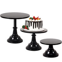 Soporte Redondo de Metal Dorado para Tartas y Postres, Decoración para Fiestas y Eventos, Soporte para Tartas de Boda