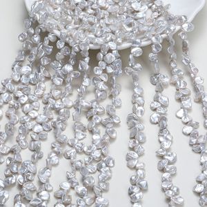 Perlas Barrocas Irregulares de Agua Dulce Naturales, Regeneradas, con Luz Intensa, Blancas, con Tres o Siete Agujeros, Tipo Pétalo, Venta al Por Mayor - Product Image 4