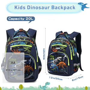 Mochilas escolares Cusangel de 16 pulgadas para niños, 3 estilos diferentes, estampado de dinosaurio, SAC a dos pour enfants, 14 regalos gratis, juego de papelería con insignia DIY - Product Image 5
