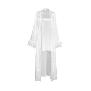 SF2330F européen automne Sexy fronde couleur Ding col en v respirant taille élastique deux pièces ensemble à <span class=keywords><strong>manches</strong></span> <span class=keywords><strong>longues</strong></span> <span class=keywords><strong>chemise</strong></span> de <span class=keywords><strong>nuit</strong></span> femmes - Product Image 5