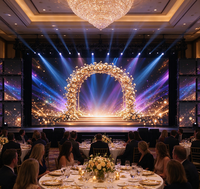 Layar LED Kabinet COB P1.5 P1.8 untuk Ballroom Hotel, Video Wall 4K Tanpa Sambungan untuk Pernikahan, Gala, dan Acara Perusahaan