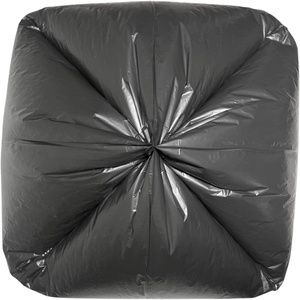 PE 55-60 Gallon Contractor Rubbish Trash Bags Cross Tie 3.0 Mil Large Black Cross Tie Heavy Duty Garbage Bags - Product Image 3