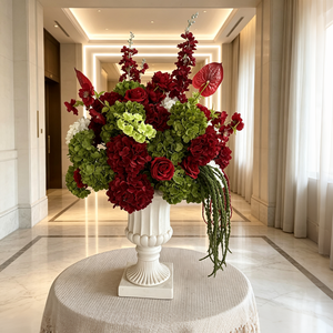 <span class=keywords><strong>Boule</strong></span> de fleurs artificielles lilas, violettes et blanches avec verdure tombante pour la Saint-Valentin, les mariages, les anniversaires et la décoration de centre de table - Product Image 2