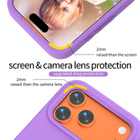 Coque de téléphone en plastique style pingouin pour 17 Pro Max avec support intégré et design mignon
