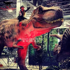 Modelo de dinosaurio animatrónico de gran calidad, tamaño real, parque de dinosaurios