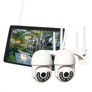 10inch LCD Monitoring Wireless Camera Kit 4CH NVR Outdoor/Indoor 1080P HD WiFi Security Camera System