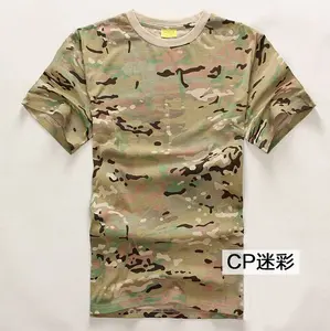 T-shirt mimetica da uomo T-shirt in cotone da combattimento