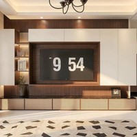 Meuble TV moderne 72 pouces, console multimédia avec télécommande pour salon